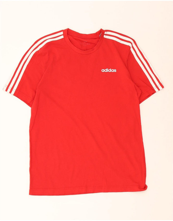 ADIDAS Mens T-Shirt Top Medium Red Cotton