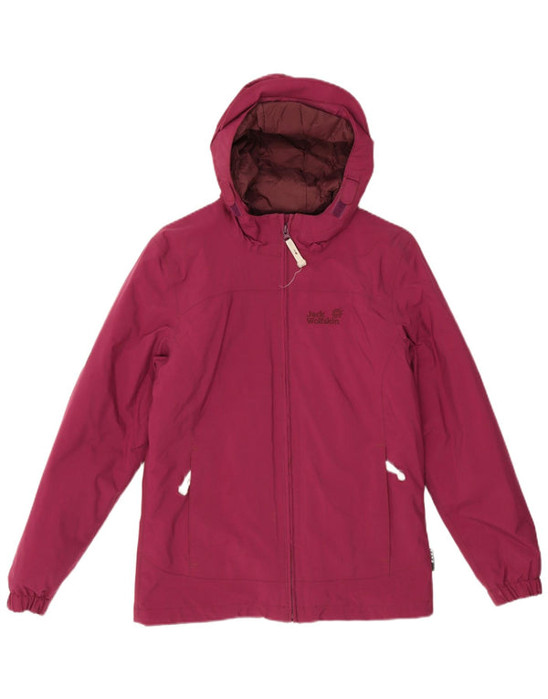Giacca a vento con cappuccio grafica per ragazze Jack Wolfskin 11-12 anni Rosa