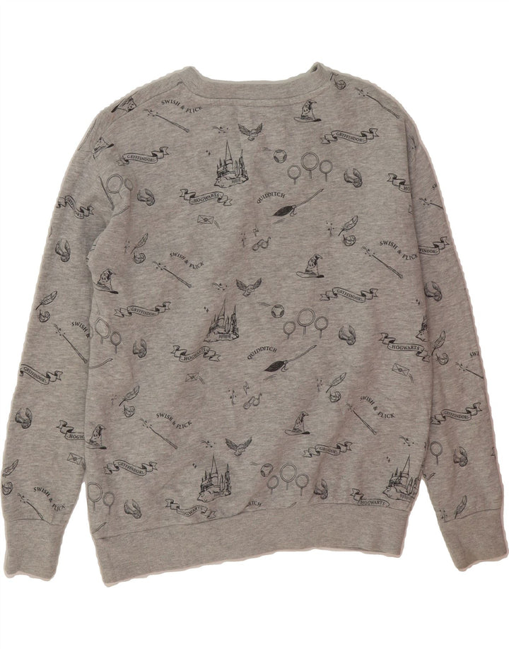 MARKS & SPENCER Boys Graphic Sweatshirt Jumper 11-12 Years Grey Cotton Vintage Marks & Spencer and Second-Hand Marks & Spencer from Messina Hembry 