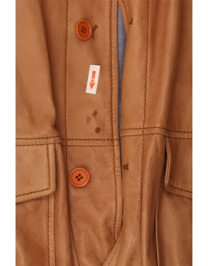 Jaqueta bomber masculina de couro Conbipel IT 56 2XL marrom