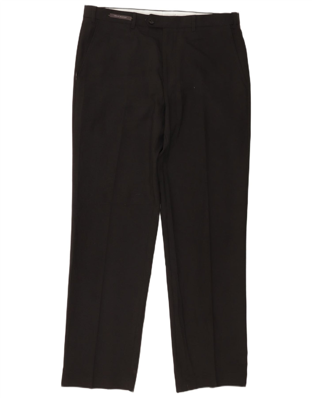 Marks & Spencer Mens Regular Fit Suit Trousers W36 L31 Black Polyester