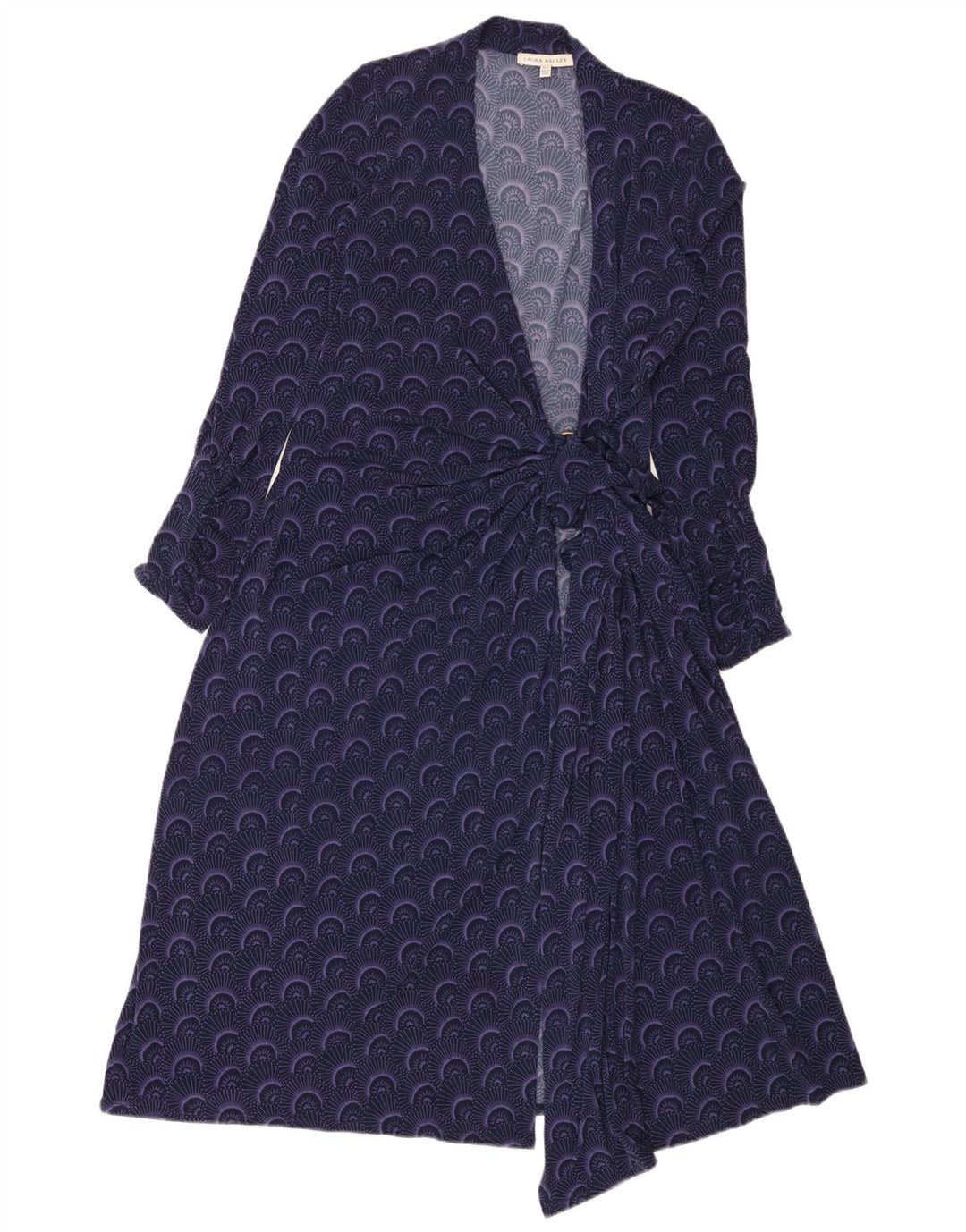 Laura Ashley Womens Abstract Pattern Wrap Dress UK 12 Medium Purple