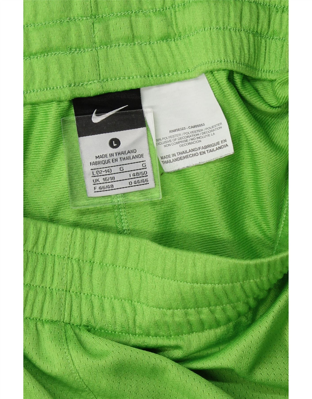NIKE Womens Sport Shorts UK 16/18 Large  Green Polyester Vintage Nike and Second-Hand Nike from Messina Hembry 