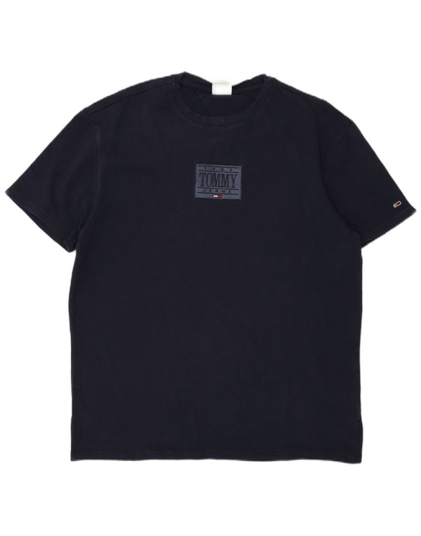 Tommy Hilfiger Herre grafisk T-shirt Top Medium Navy Blue