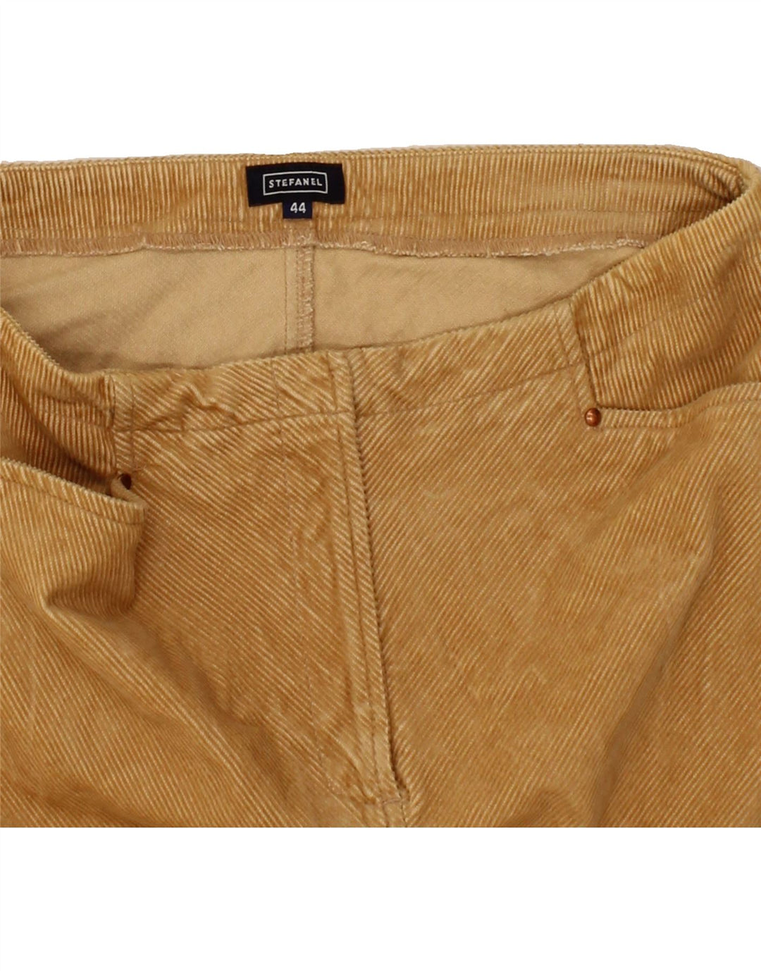 STEFANEL Womens Corduroy Skirt IT 44 Medium W30 Beige Vintage Stefanel and Second-Hand Stefanel from Messina Hembry 