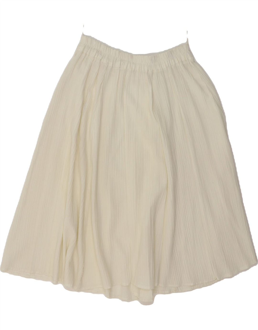 VINTAGE Womens A-Line Skirt W32 Large Off White Vintage Vintage and Second-Hand Vintage from Messina Hembry 