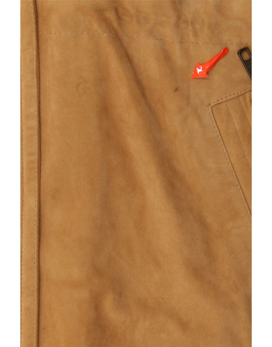 Vintage Womens Oversized Suede Overcoat EU 38 Medium Brown Leather