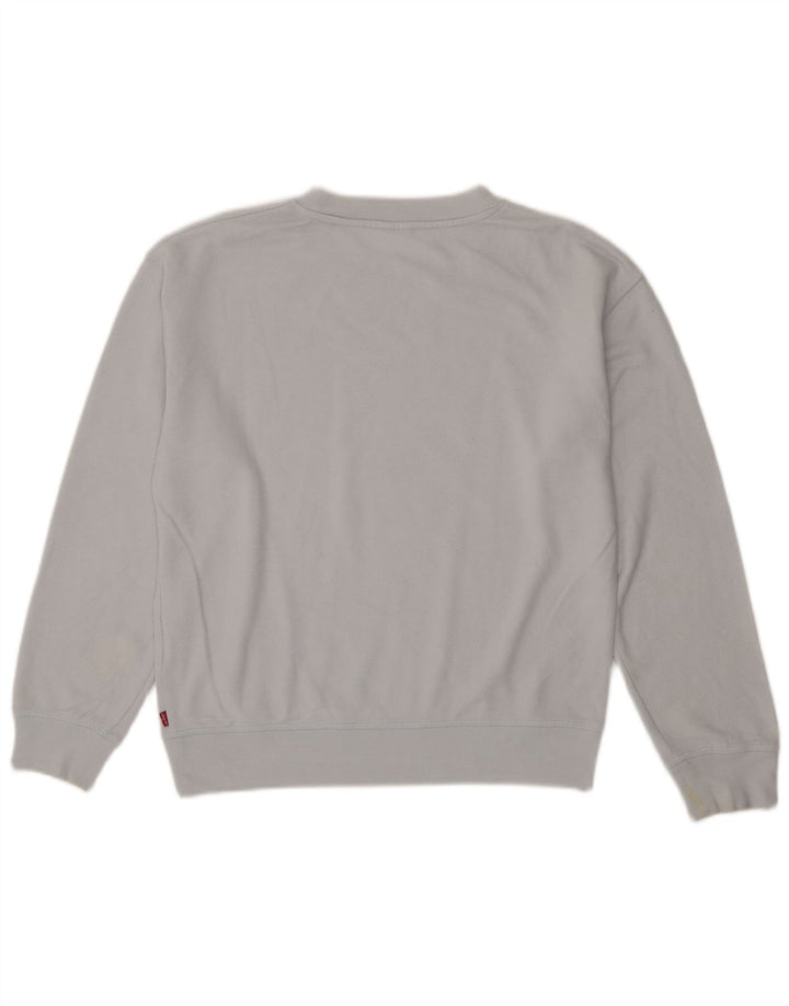 Levi's Sweat-Shirt Graphique Oversize Femme UK 6 XS Bleu
