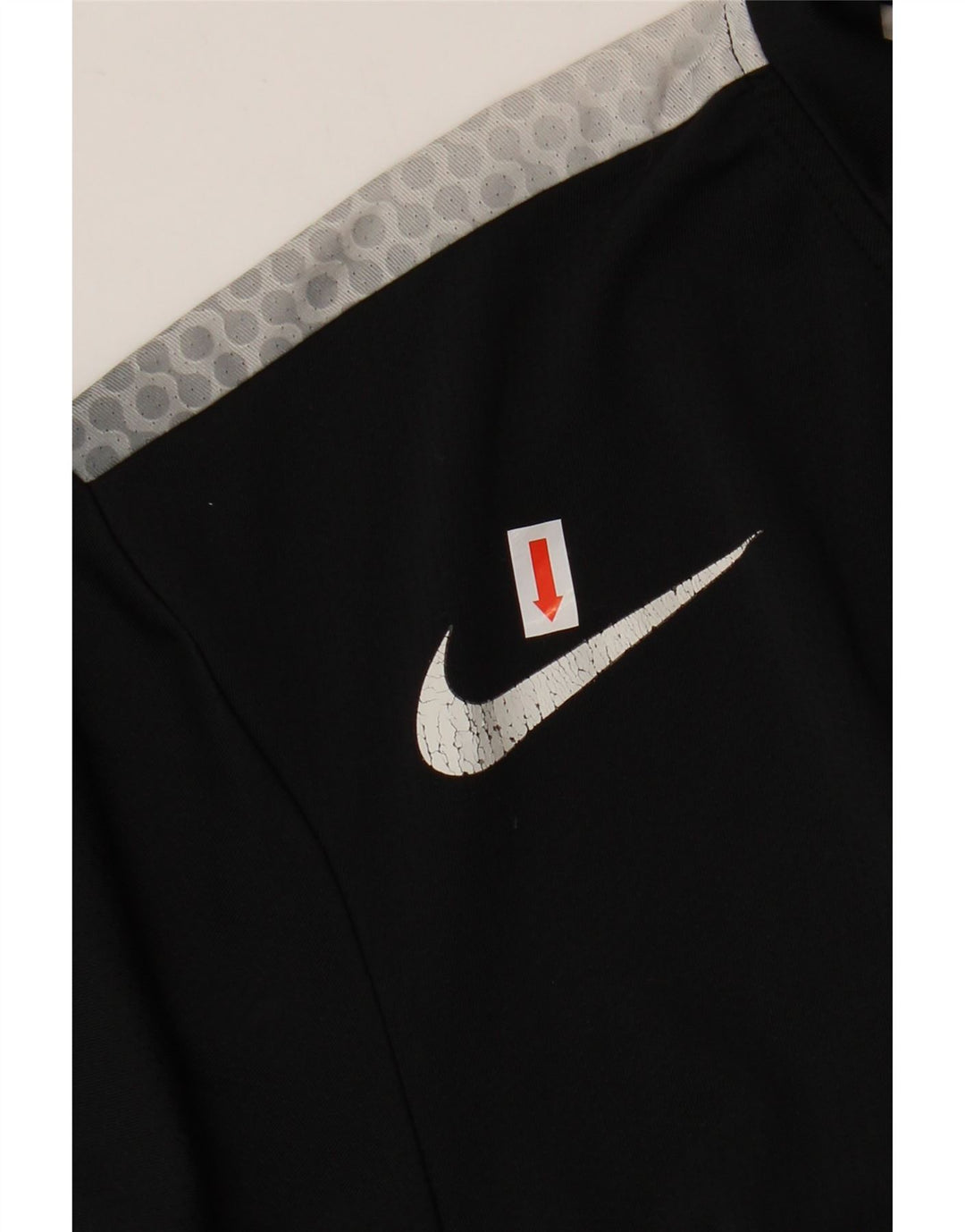 NIKE Mens Dri Fit T-Shirt Top UK 39/41 Medium Black Spotted Polyester