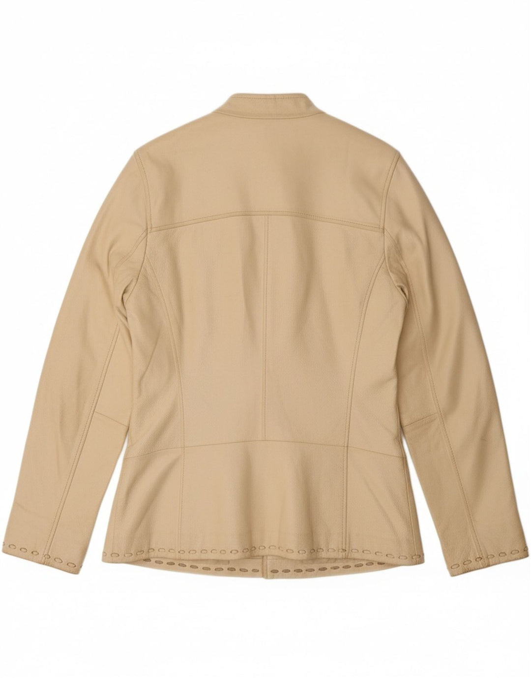 CONBIPEL Womens Leather Jacket IT 42 Medium Beige Leather Vintage Conbipel and Second-Hand Conbipel from Messina Hembry 