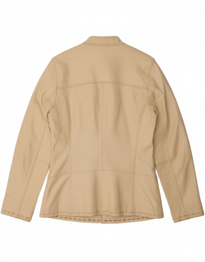 CONBIPEL Womens Leather Jacket IT 42 Medium Beige Leather Vintage Conbipel and Second-Hand Conbipel from Messina Hembry 
