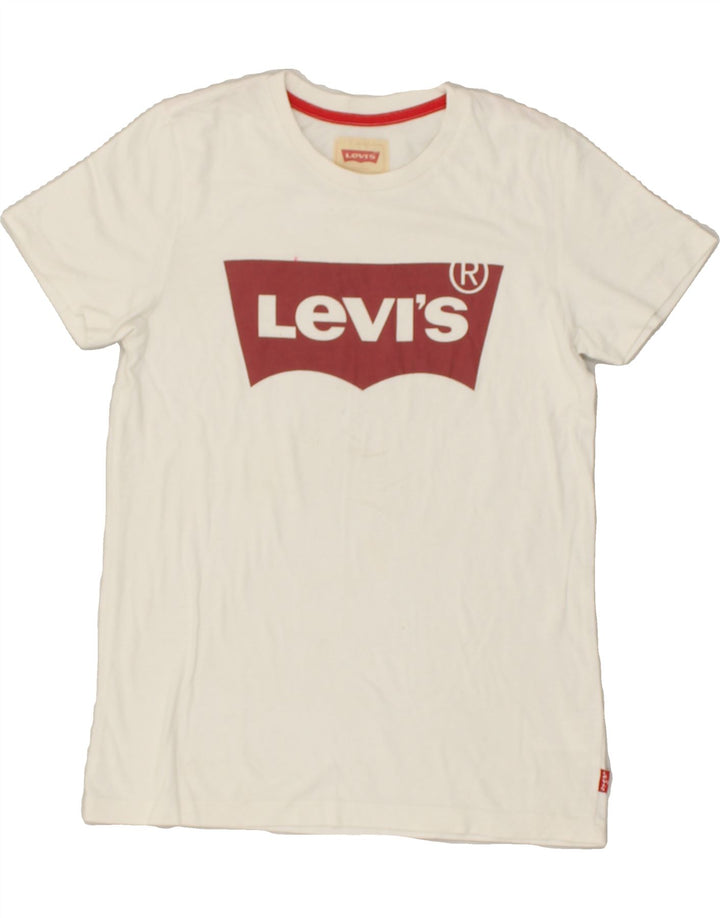LEVI'S Girls Graphic T-Shirt Top 11-12 Years Off White | Vintage Levi's | Thrift | Second-Hand Levi's | Used Clothing | Messina Hembry 