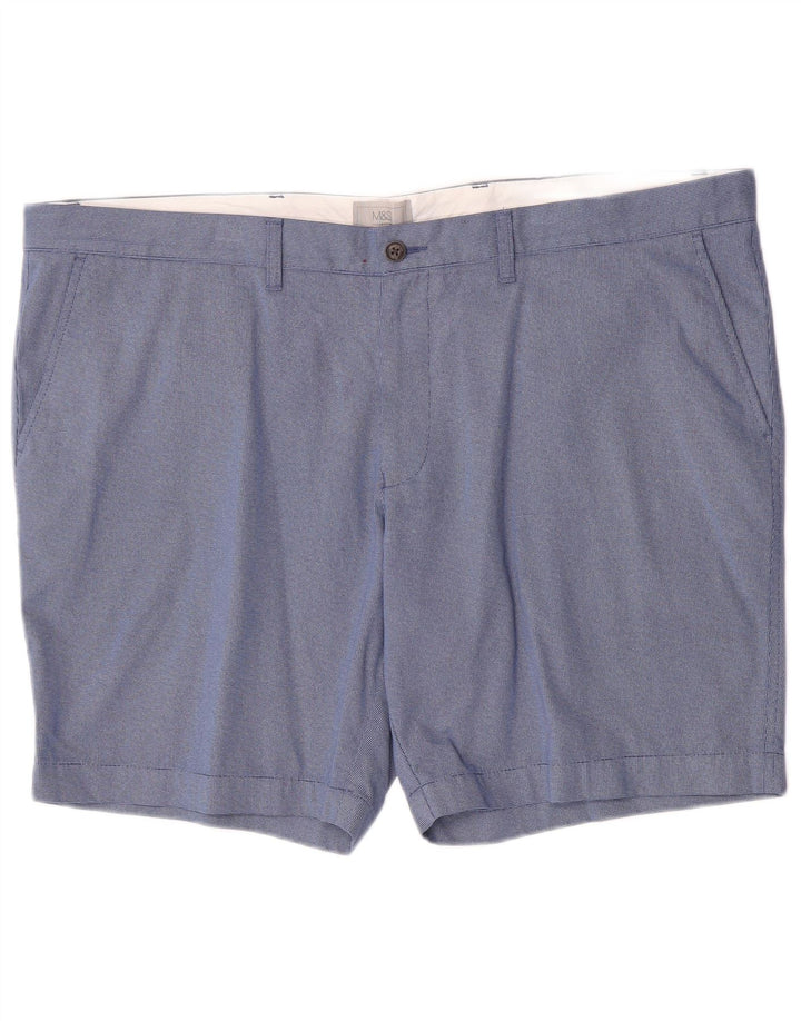Marks & Spencer Mens Chino Shorts W44 2XL Blue Cotton