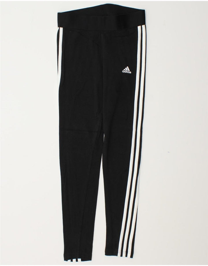 ADIDAS Womens Leggings UK 8/10 Small  Black Vintage Adidas and Second-Hand Adidas from Messina Hembry 