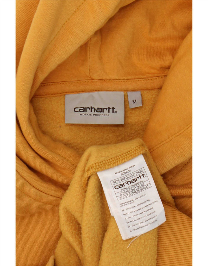 Carhartt Mens Hoodie Jumper Medium Yellow Cotton