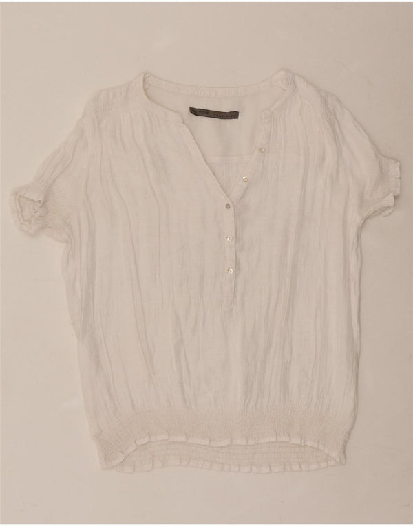 Zara Womens Blouse Top UK 16 Large White