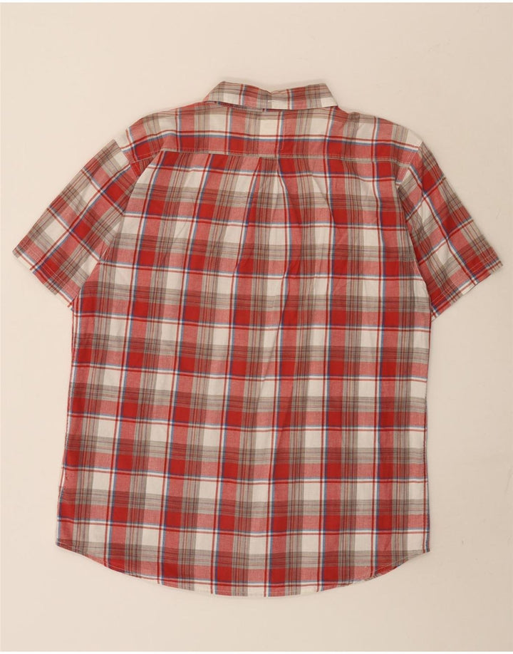 Levi's Mens Short Sleeve Shirt XL Red Check Cotton