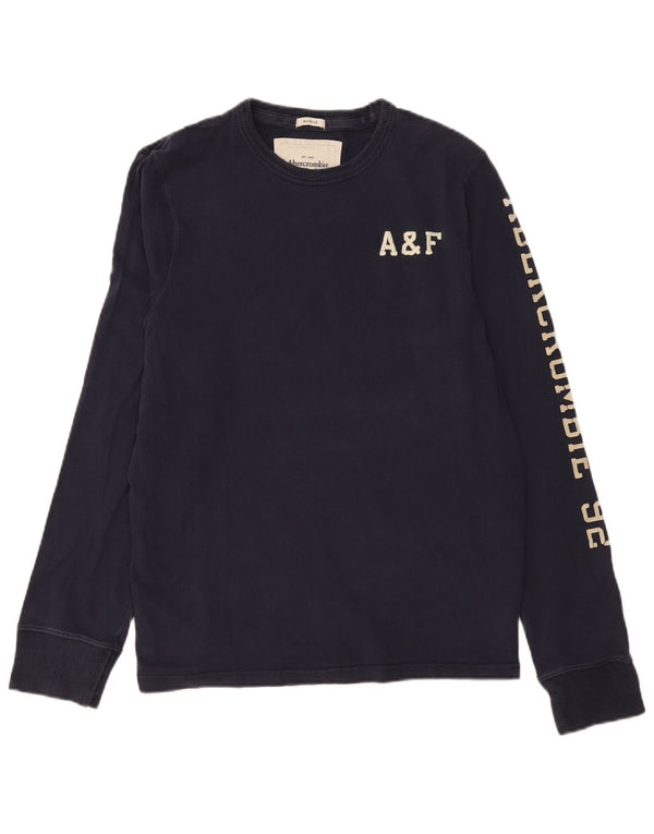 Abercrombie & Fitch pentru bărbați Muscle Graphic Top cu mânecă lungă XL bleumarin bumbac