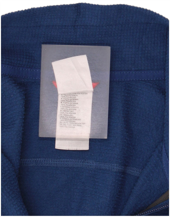 The North Face Mens Zip Neck Fleece Jumper Medium Navy Blue Polyester