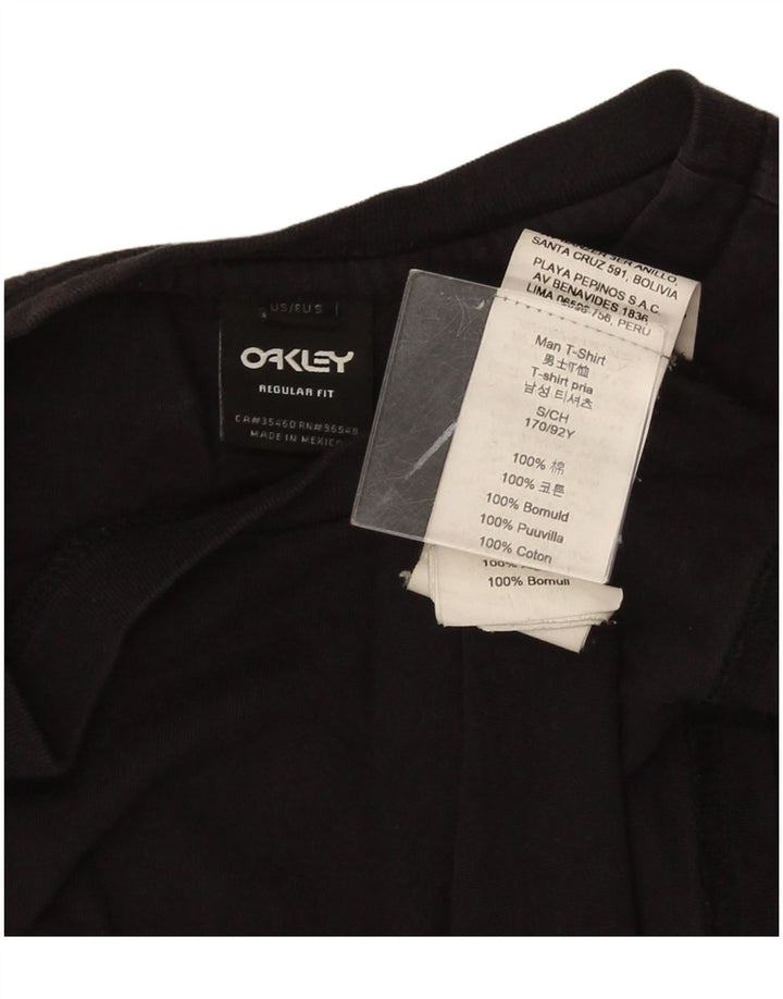 Oakley Mens Graphic T-Shirt Top Small Black Cotton