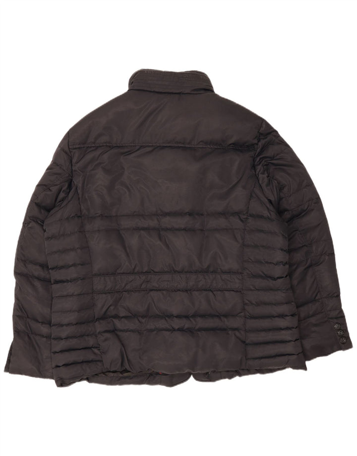 TRUSSARDI JEANS Mens Padded Jacket IT 60 5XL Navy Blue