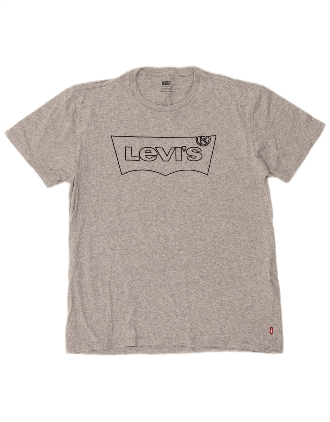 Levi's Mens Graphic T-Shirt Top Medium Grey Cotton