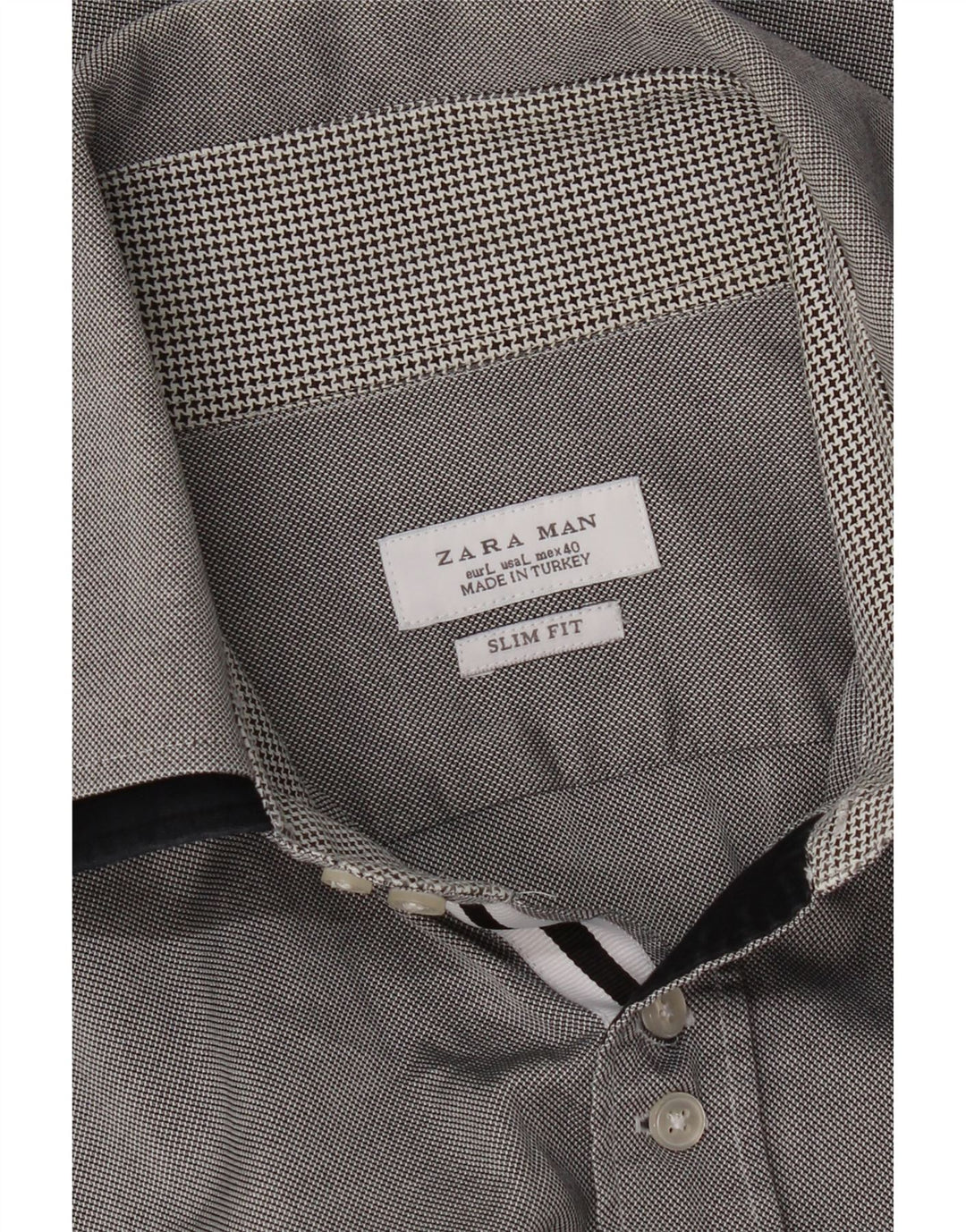 ZARA Mens Slim Fit Shirt Large Navy Blue Vintage Zara and Second-Hand Zara from Messina Hembry 