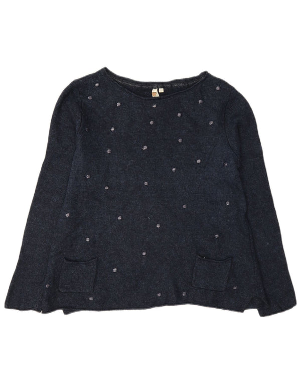 White Stuff Damen-Pullover mit U-Boot-Ausschnitt, UK 12, mittlere marineblaue Viskose