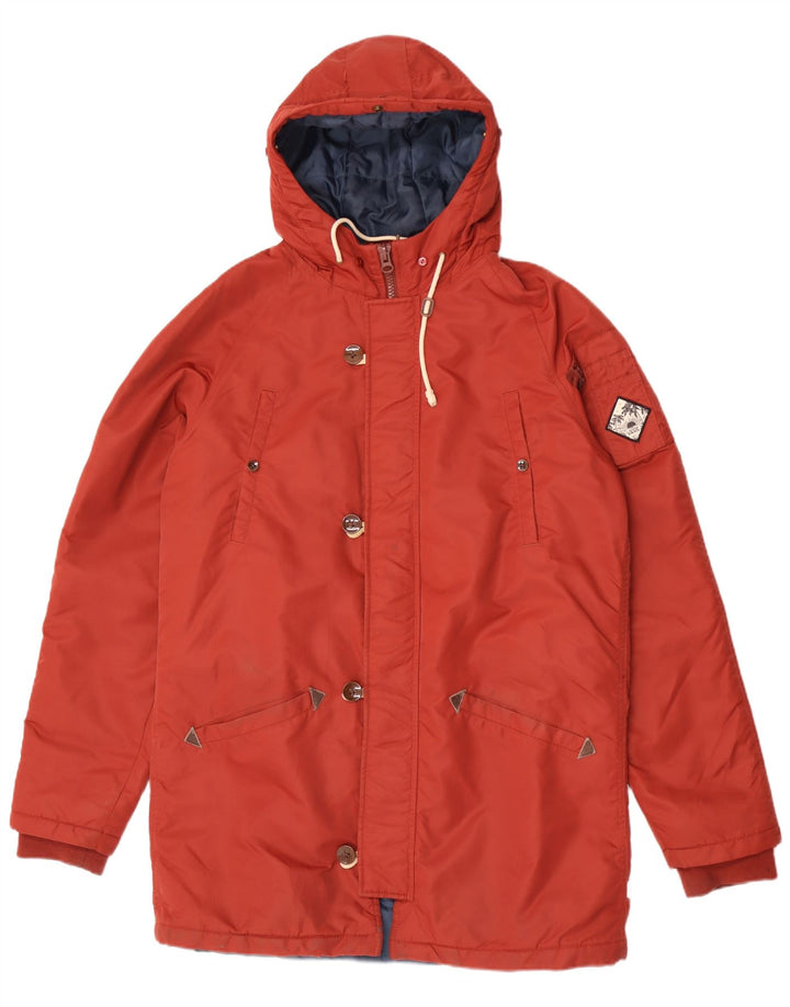 Vans Herre Hooded Parka Jacket UK 38 Medium Maroon