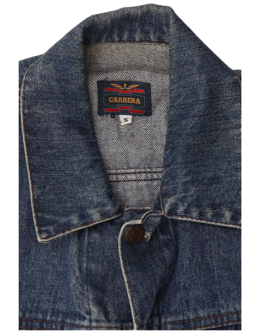 Carrera Mens Denim Gilet UK 36 Small Blue