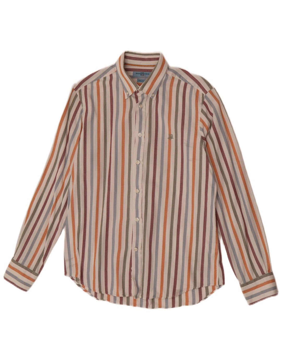 Harmont & Blaine Herre Regular Fit skjorte Stor flerfarvet stribet bomuld