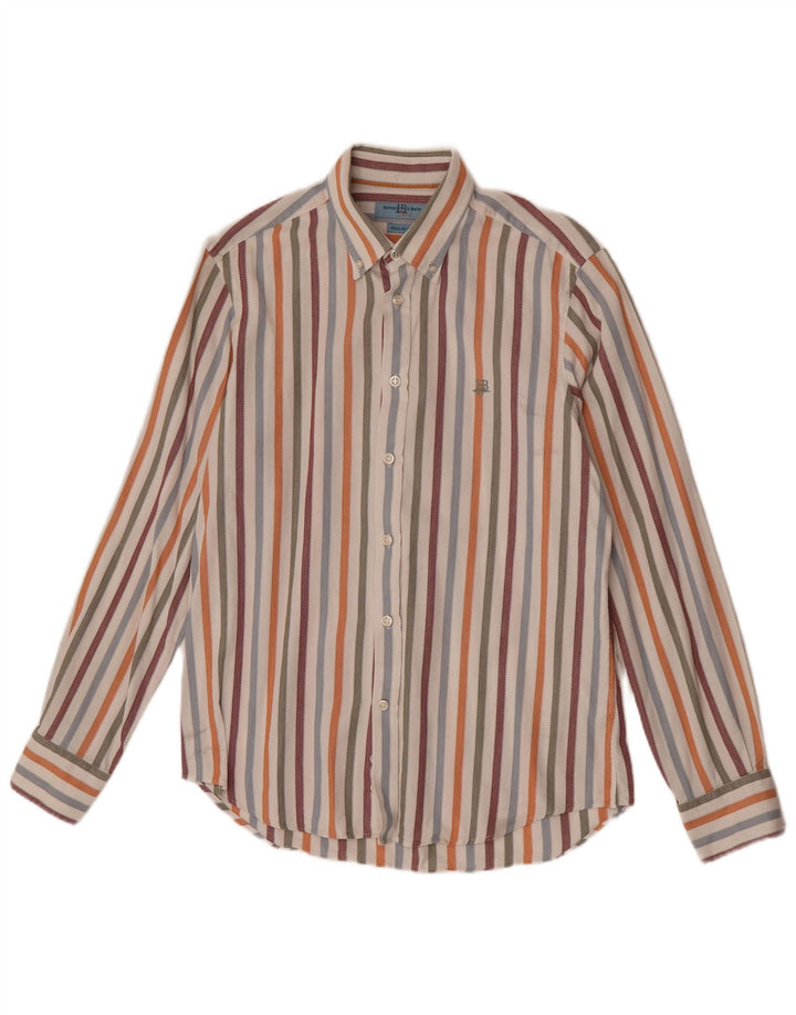 Harmont & Blaine Herre Regular Fit skjorte Stor flerfarvet stribet bomuld
