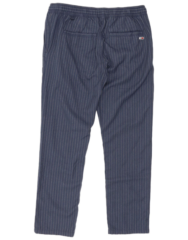 Мужские брюки-чиносы Tommy Hilfiger, большие W34 L28, темно-синие в тонкую полоску