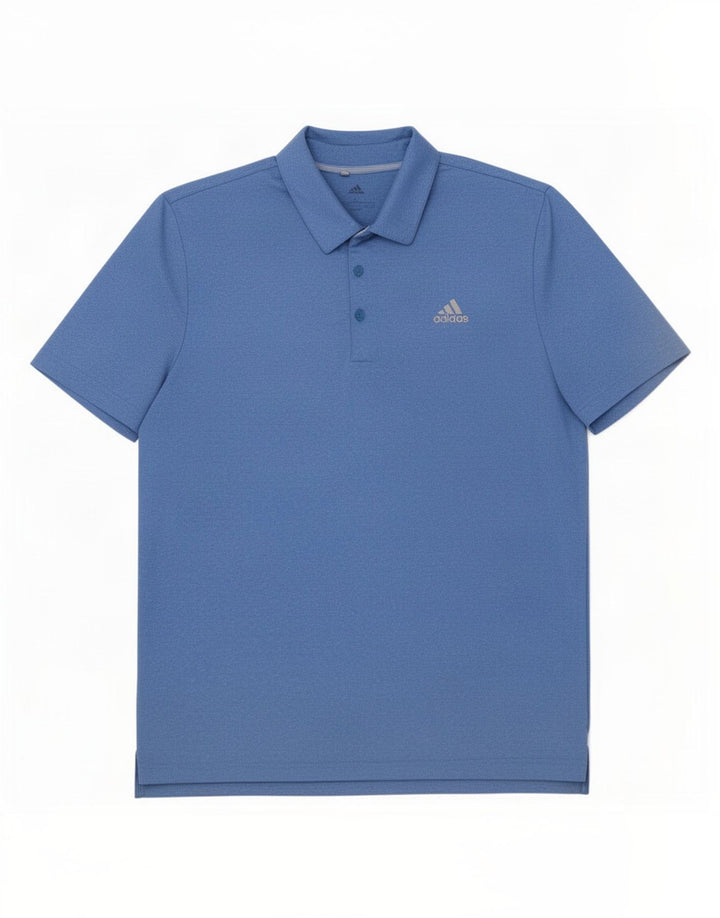 Adidas Herren-Poloshirt, groß, blau, Polyester