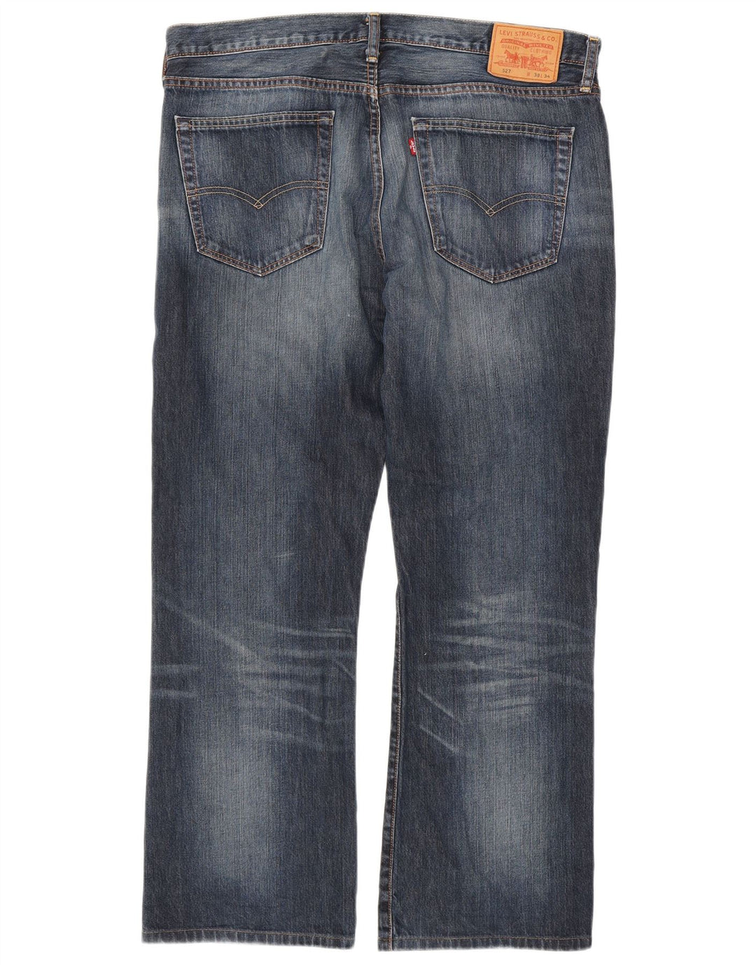 Levi's Mens 527 Bootcut Jeans W38 L30 Navy Blue Cotton