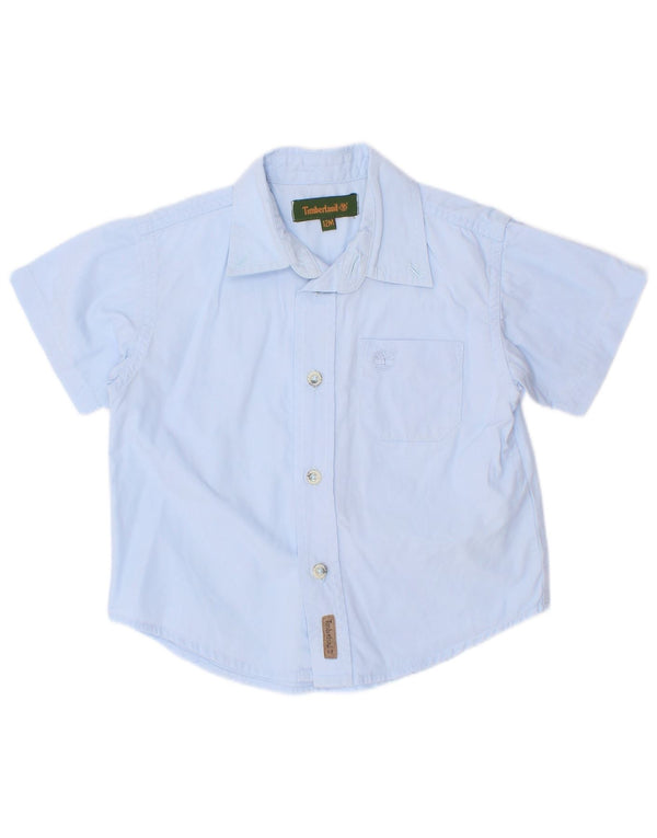 Camicia a maniche corte per neonato Timberland 9-12 mesi in cotone blu