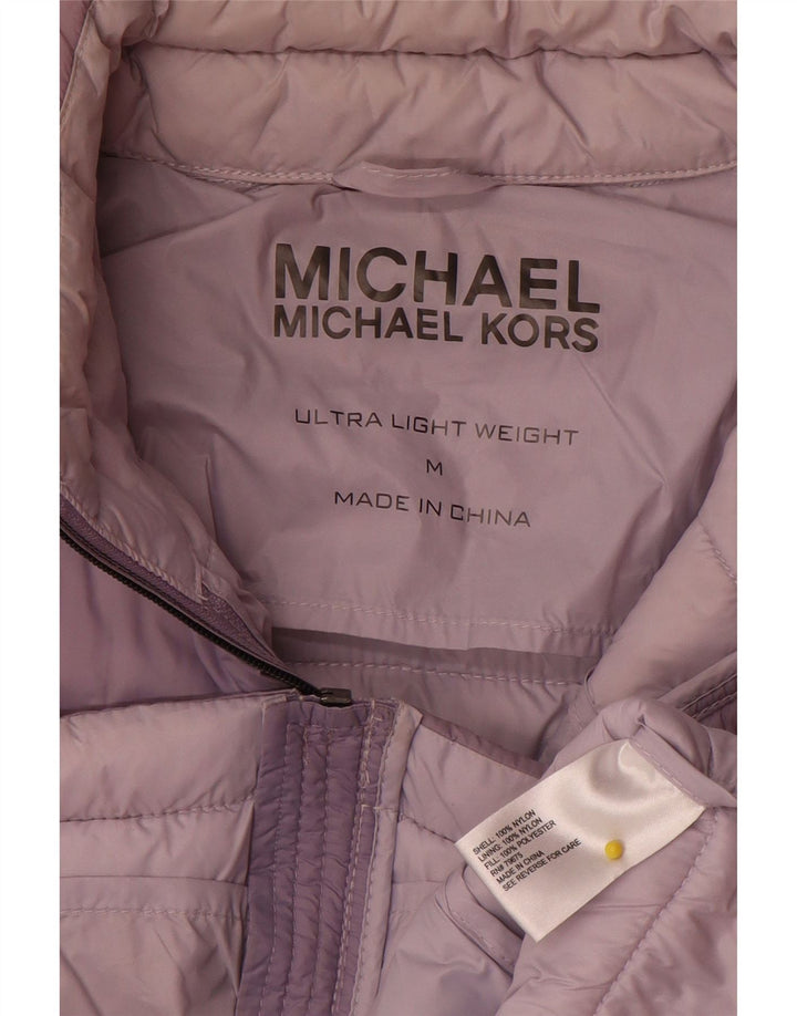 Michael Kors Womens Padded Jacket UK 14 Medium Purple Nylon