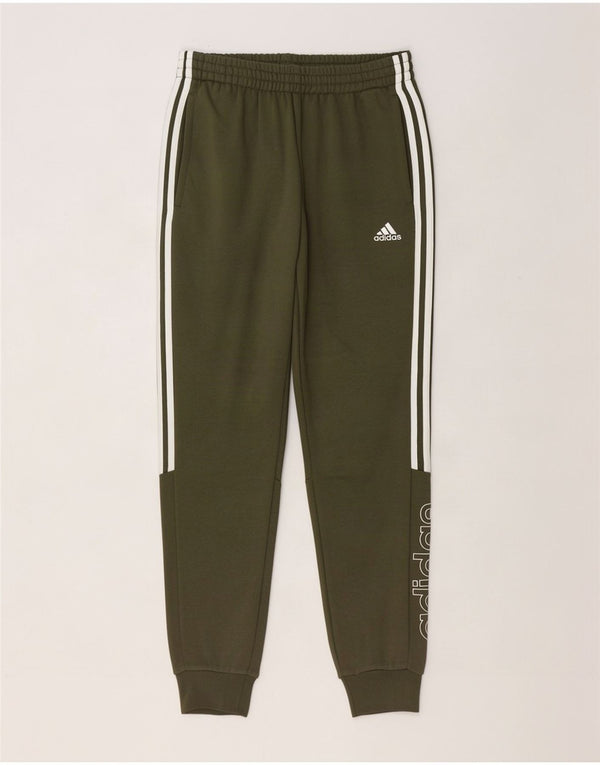 Adidas Pantalon de survêtement graphique pour homme en coton kaki moyen
