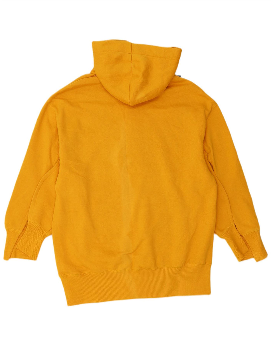 Zara Womens Oversized Hoodie Jumper UK 10 Small Yellow Polyester