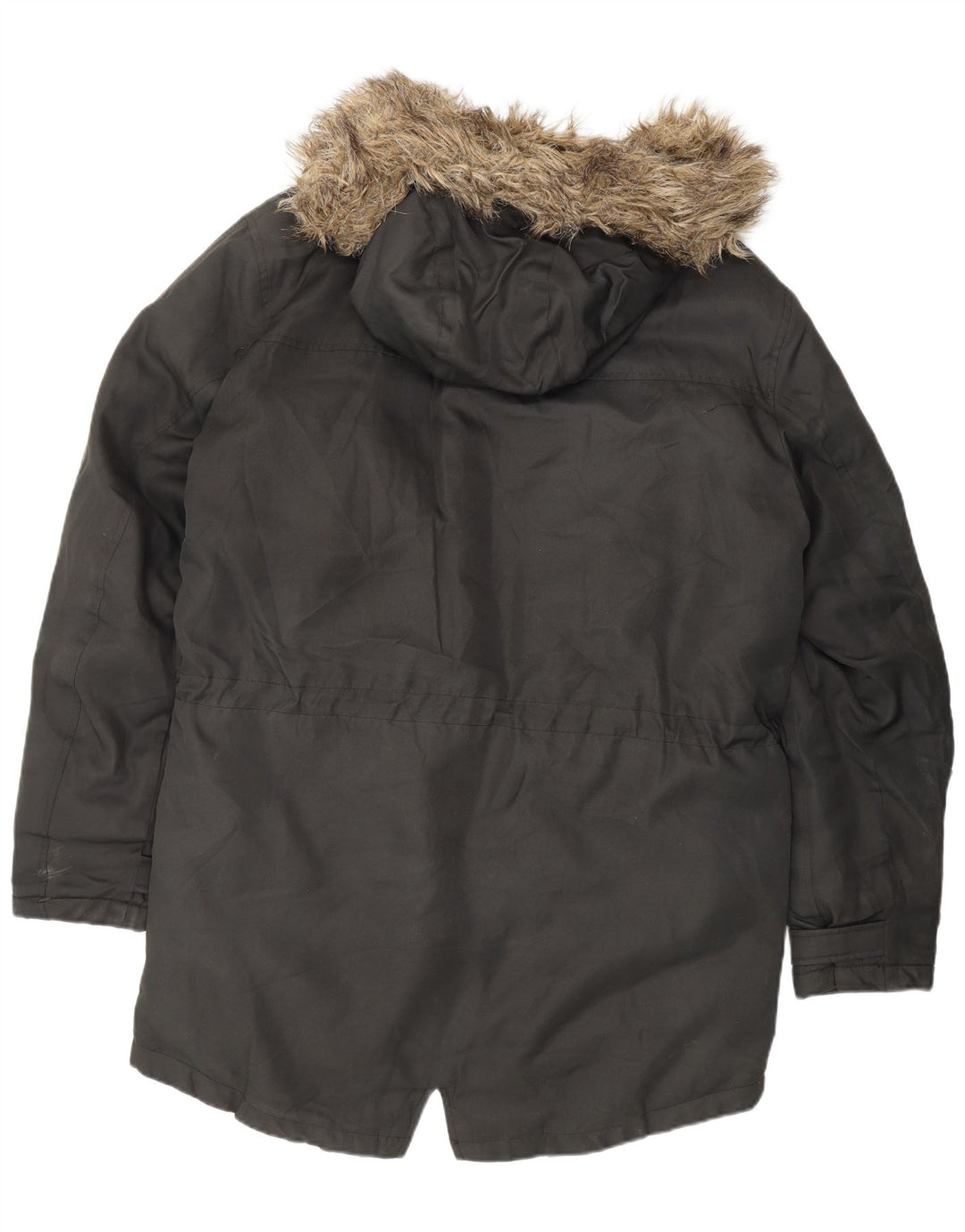 JACK & JONES Mens Hooded Parka Jacket UK 40 Large Black