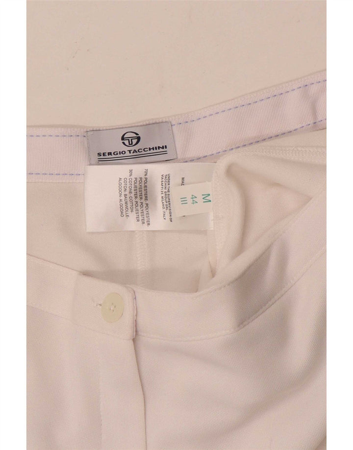 Sergio Tacchini Womens Shorts Medium W30 White Polyester