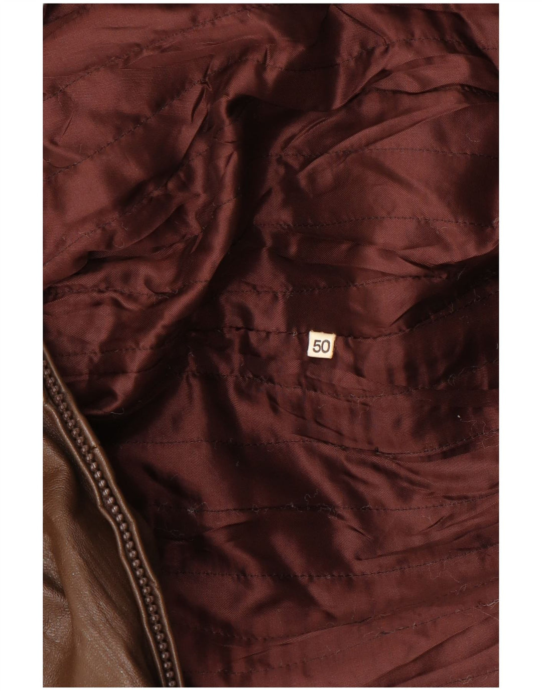 Vintage Womens Leather Jacket IT 50 XL Brown