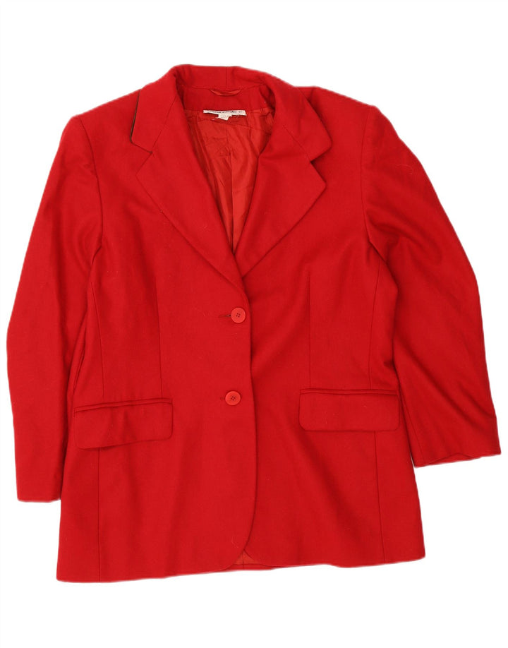 Giacca blazer da donna a 2 bottoni Pierre Cardin IT 46 grande cotone rosso