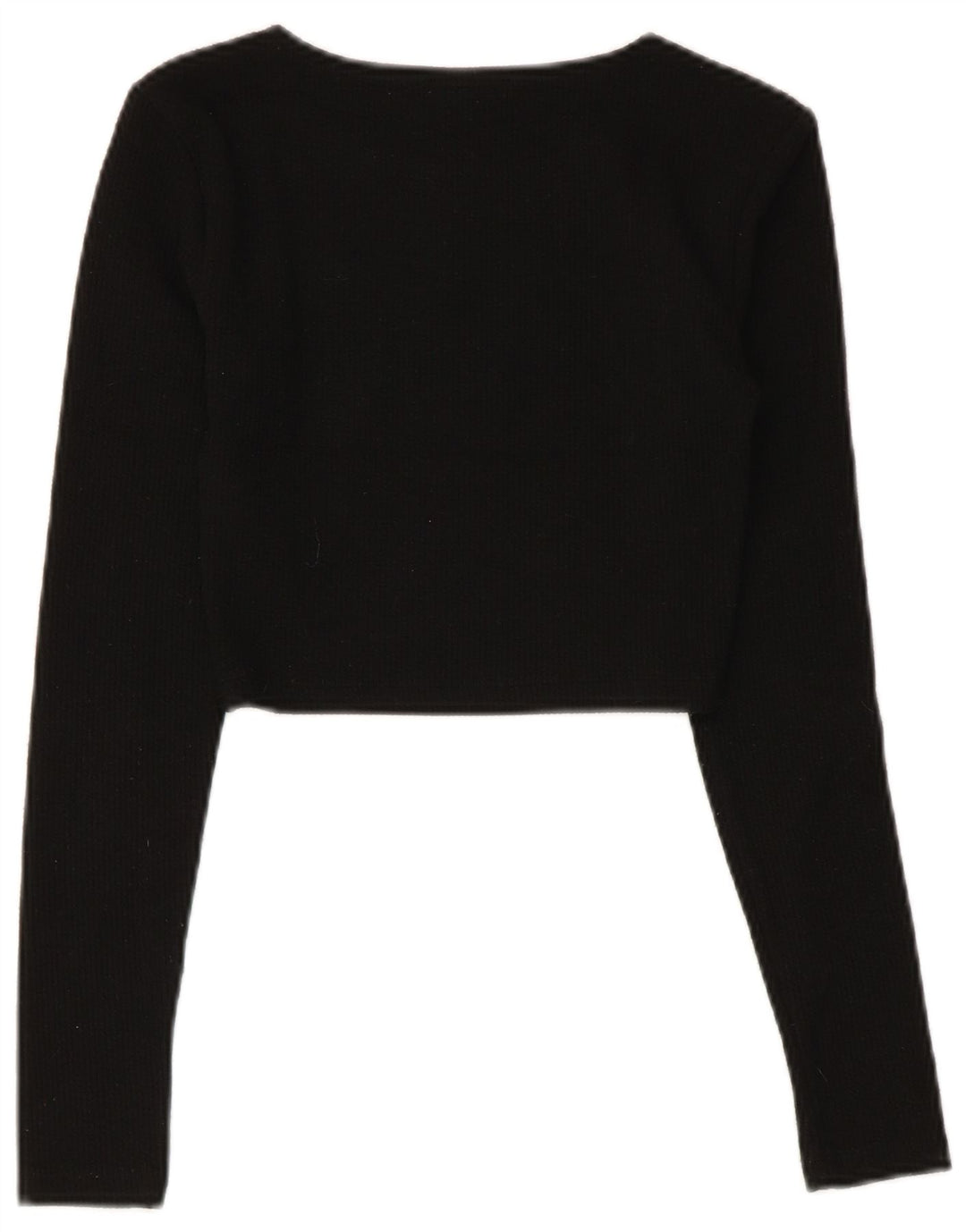 Top corto da donna Zara a maniche lunghe UK 8 piccolo poliestere nero
