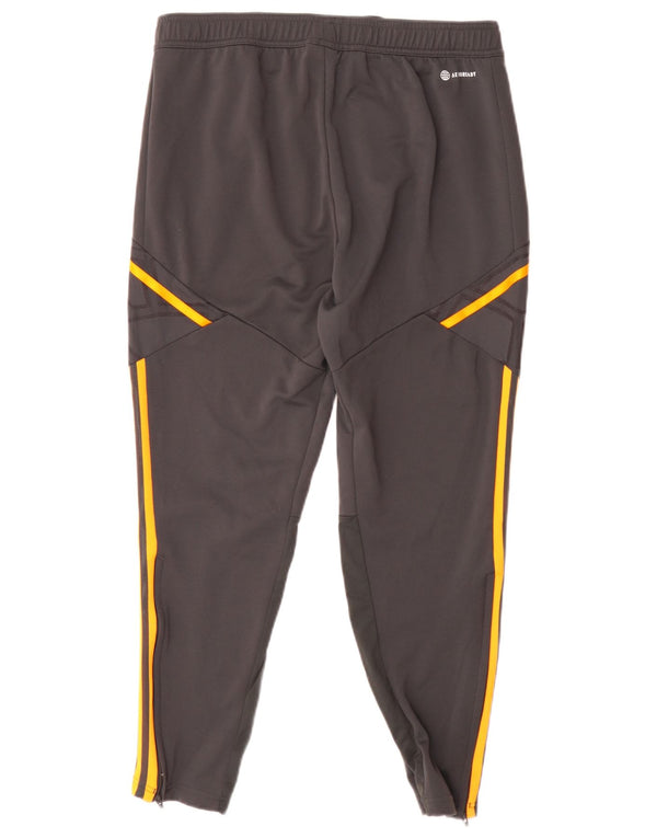 Pantaloni da tuta da uomo Adidas Leeds United FC grandi in poliestere grigio