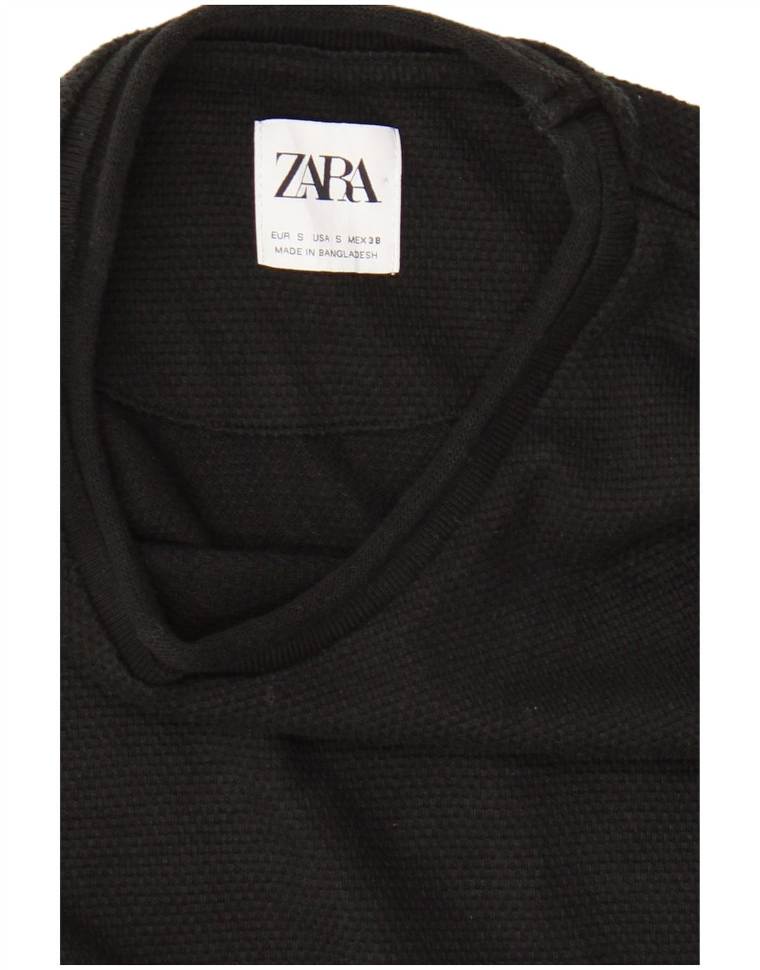 Zara Womens Top Long Sleeve UK 10 Small Black