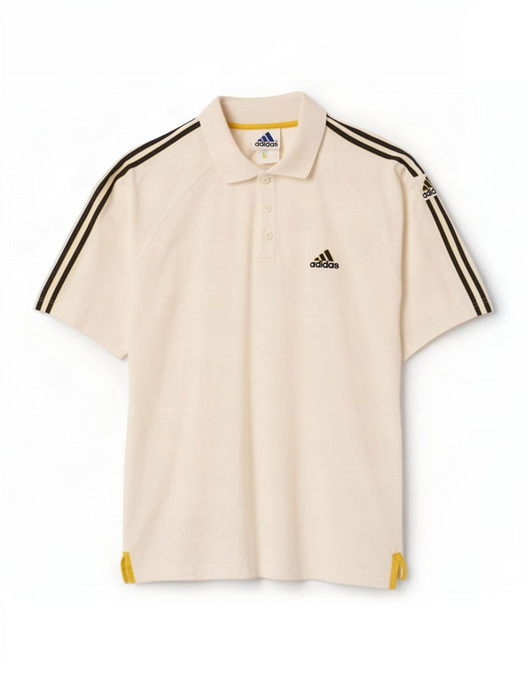 Polo Adidas da uomo UK 42/44 grande cotone bianco