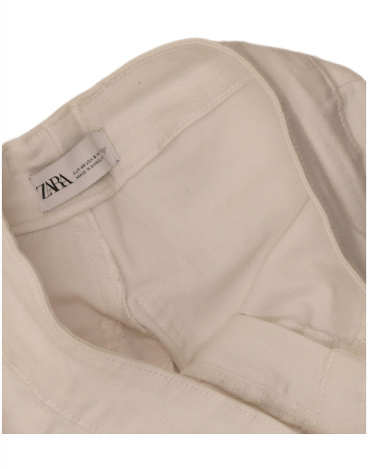 Vaqueros Acampanados Zara Mujer EU 40 Medium W30 L31 Blanco