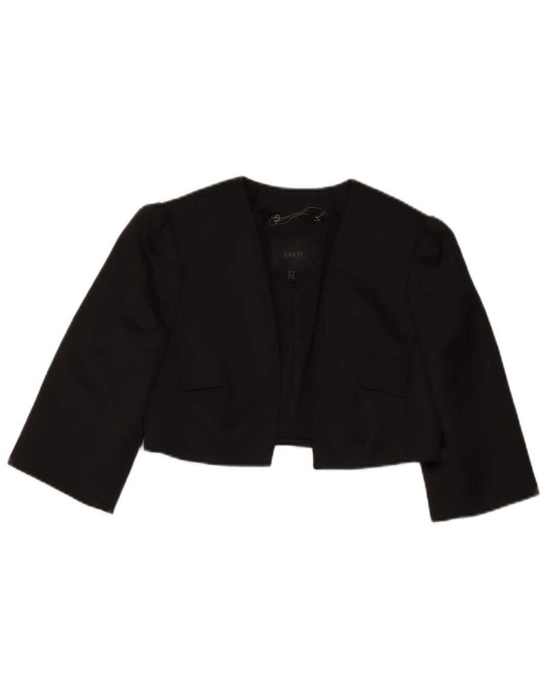 Coast Womens 3/4-ærmet Bolero-jakke UK 8 Small Black Polyester