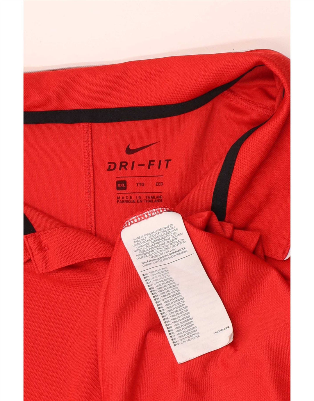 Мужская рубашка-поло стандартного кроя Nike 2XL, красный полиэстер